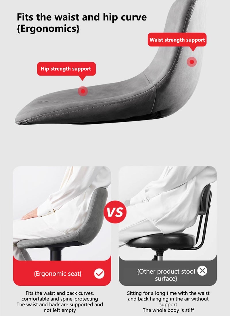 Sharpdo 2 Bar Stools,Leather Bar Chair,Comfortable Adjustable High Bar Chair with 360°Swivel Perfect for Home Kitchen Counter Dining High Footrest Stool - Image 5