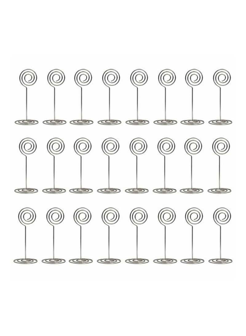 GGOOT Place Card Holder Metallic Table Number Stand Paper Clamp Romantic Photo Clip Desktop Decoration Message Place Card Holder  - Image 1