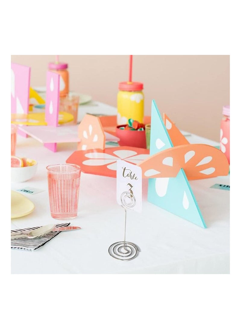GGOOT Place Card Holder Metallic Table Number Stand Paper Clamp Romantic Photo Clip Desktop Decoration Message Place Card Holder  - Image 5