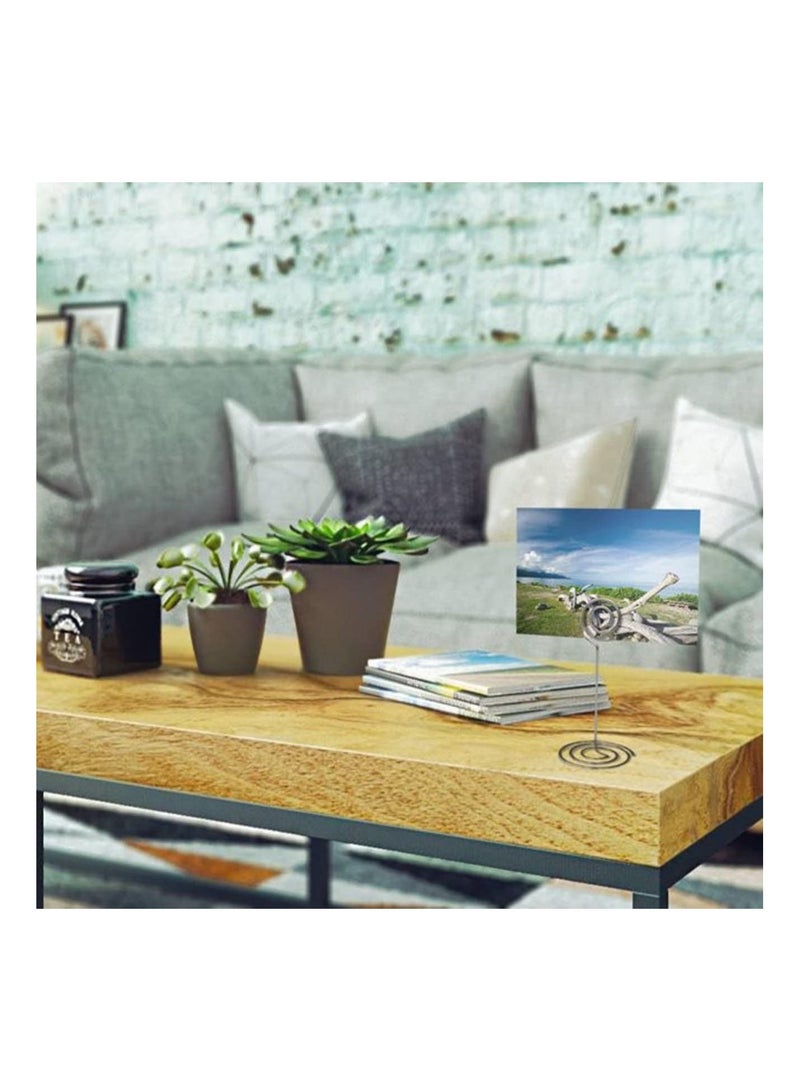 GGOOT Place Card Holder Metallic Table Number Stand Paper Clamp Romantic Photo Clip Desktop Decoration Message Place Card Holder  - Image 4