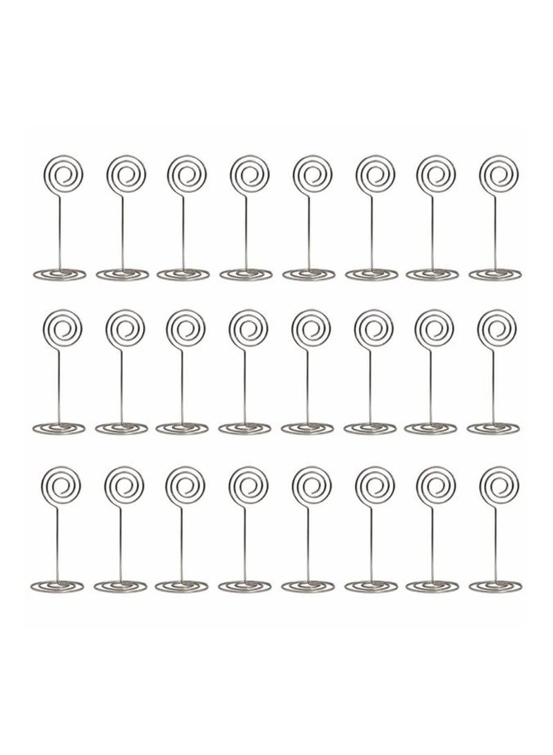 GGOOT Place Card Holder Metallic Table Number Stand Paper Clamp Romantic Photo Clip Desktop Decoration Message Place Card Holder  - Image 2