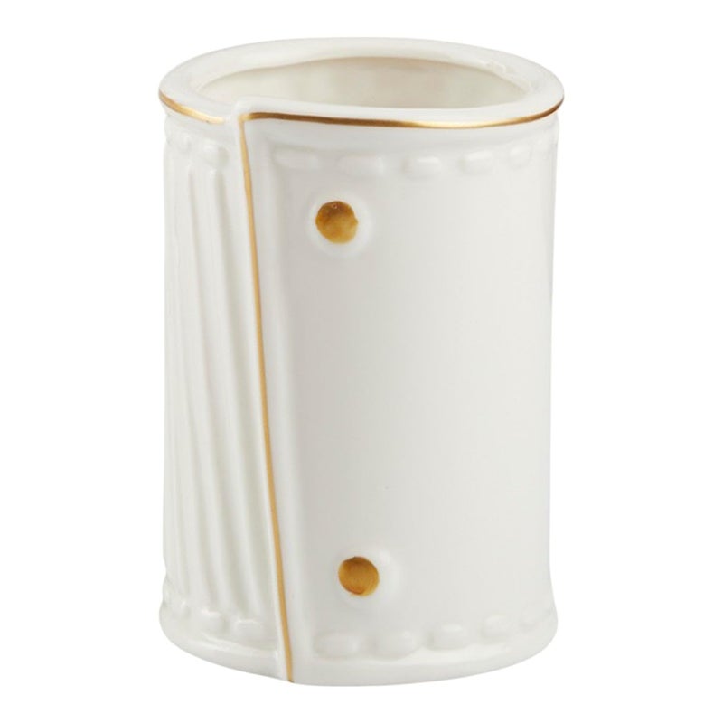 Kookee Ceramic Tumbler Holder - Stylish & Durable Bathroom Organizer (1 Piece) White (10373-TM) - Image 1