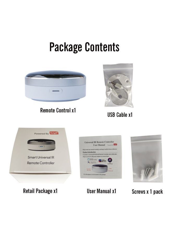 NIBEMINENT Universal WiFi IR Smart Remote Control White/Blue/Silver - Image 4