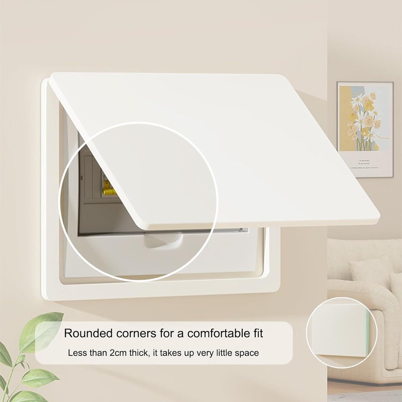 Decorative Fuse Box Cover Cabinet, Wall-Mounted Electrical Panel Art for Living Room, Home Wall Decoration, Stylish Hidden Cover (White, 21.7 X 17.7 in) White-3 40 * 30cm/15.7 * 11.8in - Image 5