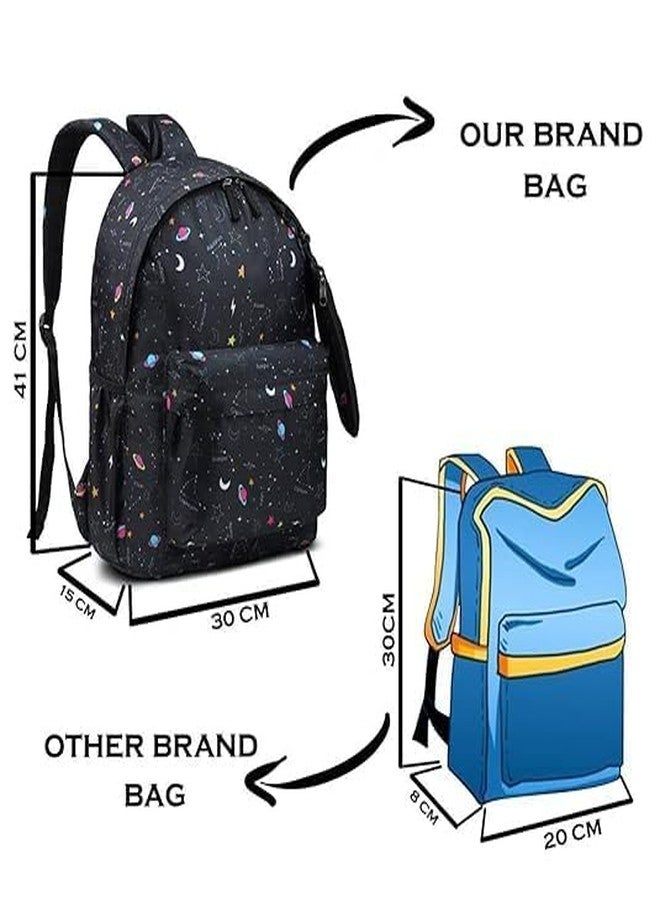 VELWORD Latest Cute and Stylish School Bag for Girls - Perfect for School, College, Office, Travel and Tution Durable School bags for Kids And Women | Perfect Girls Bag (BLACK) - Image 2