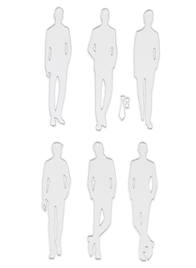 Briartw 6pcs Cool Professional Men Cutting Dies Embossing Dies Stencil Template Mould for DIY Scrapbooking Photo Album Paper Card Making Craft Wedding Party Decoration DIY Gift Father Die-Cuts - Image 4