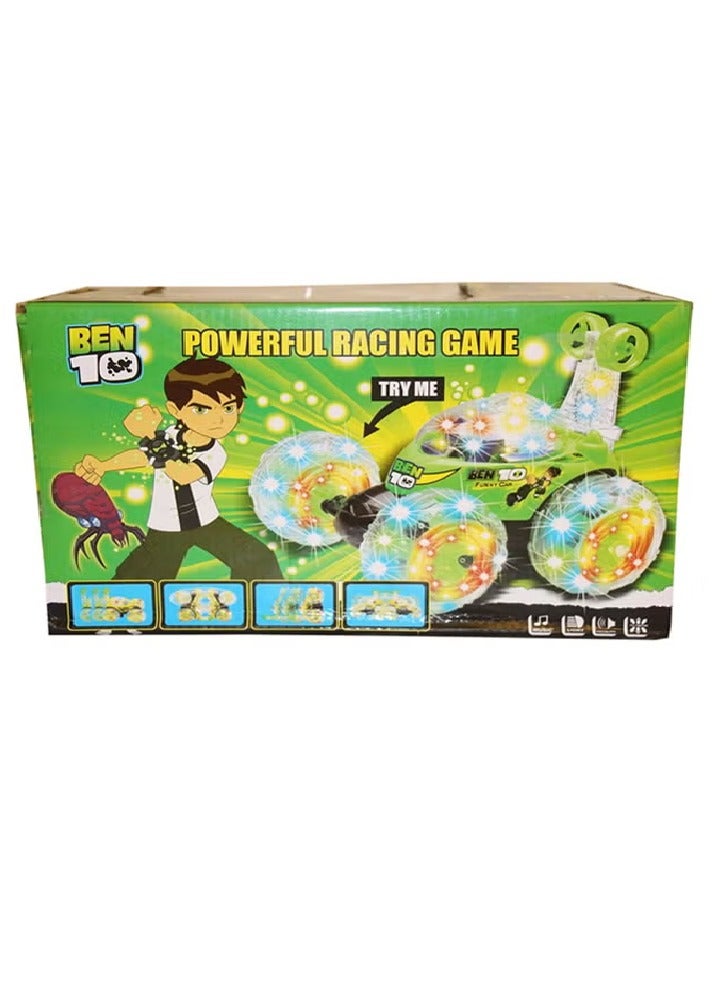 بن تن سيارة Turbo 360 Twister RC المخصصة للألعاب البهلوانية مع أضواء وامضة - Image 1