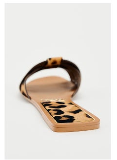 Zara Women Flat Sandals Leopard Print with Cross Straps  - Image 5