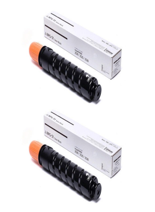 Print Page NPG-51 Toner Cartridge Compatible for Printers IR2520i, 2525i, 2525, 2530i (Pack of 2) - Image 1