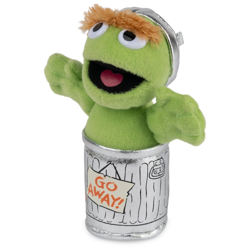 GUND Sesame Street Official Oscar The Grouch Muppet Beanbag, Premium Plush Toy for Ages 1 & Up, Green/Silver, 5â€ - Image 3