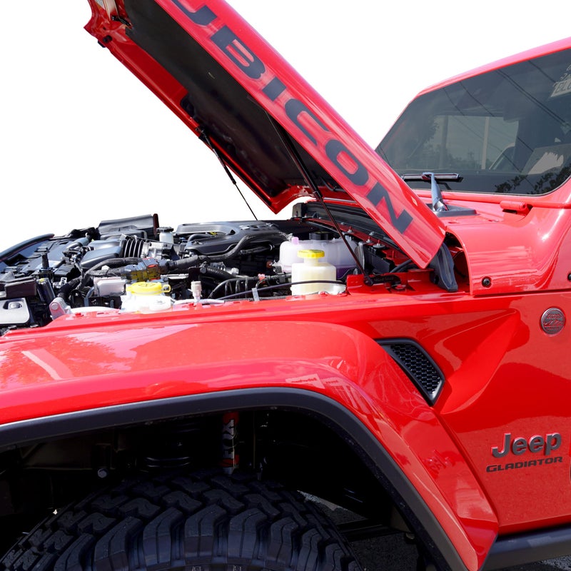 Redline Tuning نظام رفع غطاء المحرك QuickLIFT Plus من Redline Tuning 21-20003-02 متوافق مع جيب رانجلر JL 2018+ ومتوافق مع جيب غلادياتور JT 2020+ (نظام تثبيت بالبراغي - جميع المكونات باللون الأسود) - Image 3