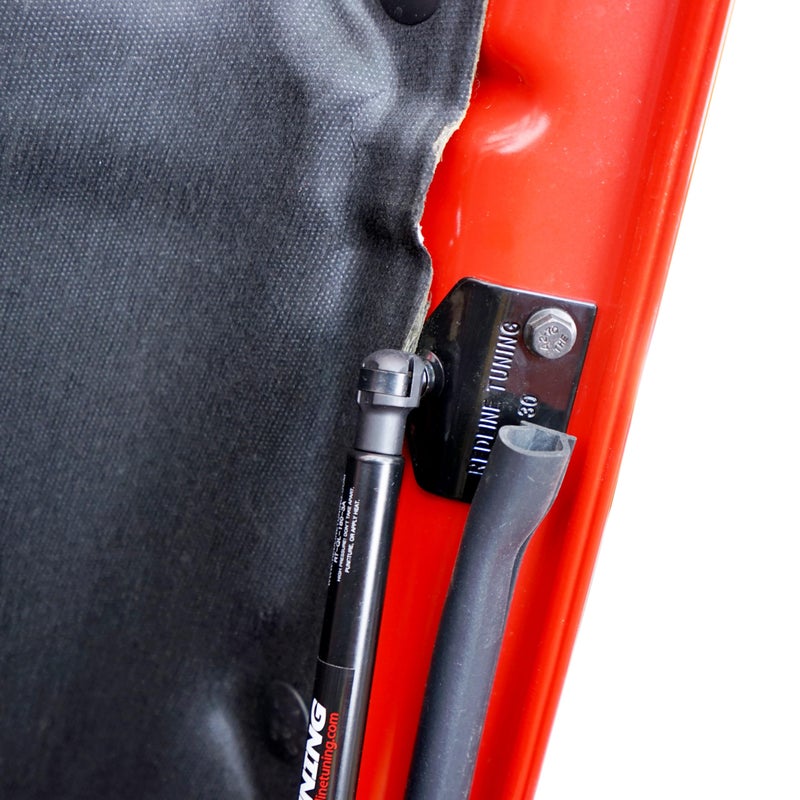 Redline Tuning نظام رفع غطاء المحرك QuickLIFT Plus من Redline Tuning 21-20003-02 متوافق مع جيب رانجلر JL 2018+ ومتوافق مع جيب غلادياتور JT 2020+ (نظام تثبيت بالبراغي - جميع المكونات باللون الأسود) - Image 4
