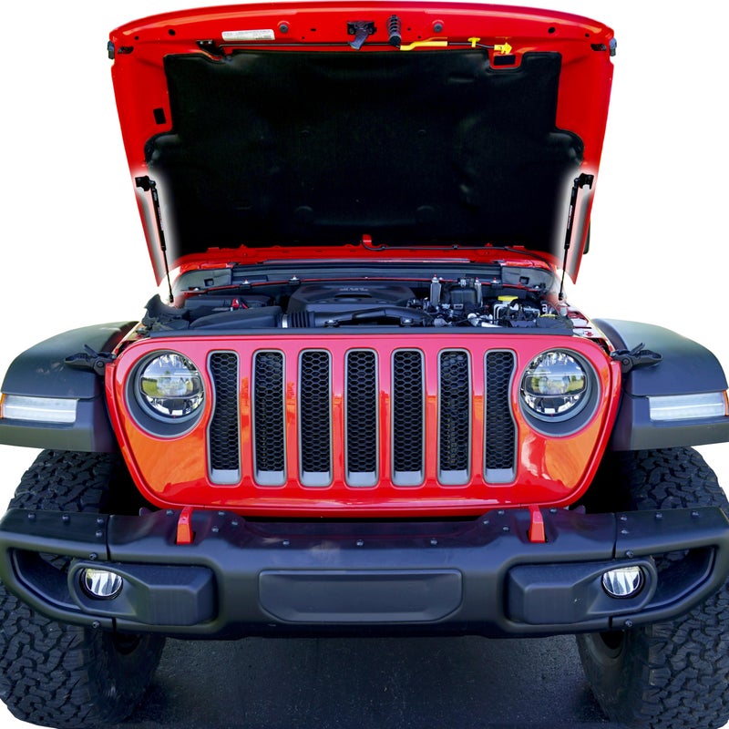 Redline Tuning نظام رفع غطاء المحرك QuickLIFT Plus من Redline Tuning 21-20003-02 متوافق مع جيب رانجلر JL 2018+ ومتوافق مع جيب غلادياتور JT 2020+ (نظام تثبيت بالبراغي - جميع المكونات باللون الأسود) - Image 5