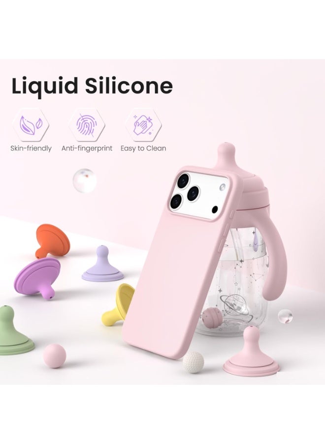 جراب لهاتف iPhone 17 Pro Max مصنوع من جل السيليكون السائل الناعم، حماية كاملة للجسم ضد الصدمات، غطاء غير لامع، بطانة ناعمة من الألياف الدقيقة، جراب خلفي نحيف لهاتف iPhone 17 Pro Max - Image 3