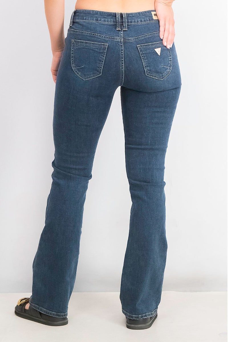 Marciano Women Slim Boot Dark Wash Stretchable Denim Jeans, Indigo - Image 2