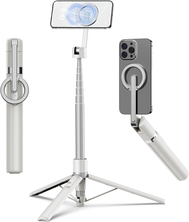 TONEOF TUNOV Magnetic Tripod Selfie Stick, 173cm/68in, Aluminum Monopod with Remote Control for iPhone - Image 1