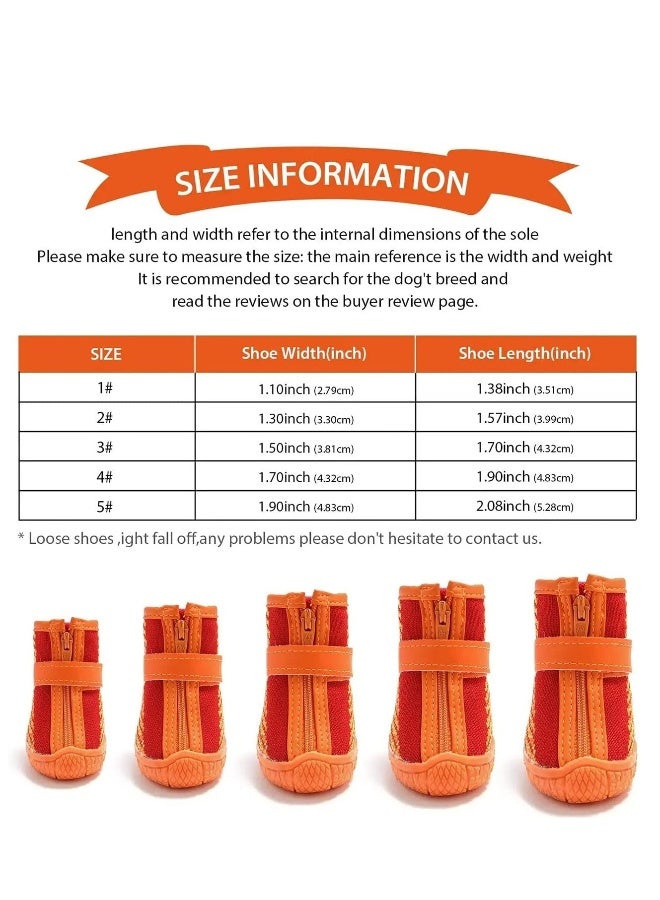 Dog Boots for Small Dogs Breathable Dog Walking Shoes Dog Snow Boots for Small Dogs, Puppy Shoes for Hot Pavement 4PCS - Image 3