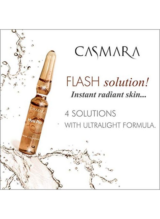 CASMARA مصل الوجه Flash Effect Hyal Pro Ampoules مرطب ومضاد للشيخوخة تركيبة خالية من الزيوت لبشرة ناعمة ومتوهجة وشبابية صنع في إسبانيا علبة من 5 (2.5 مل × 5 قطع) للجنسين - Image 4