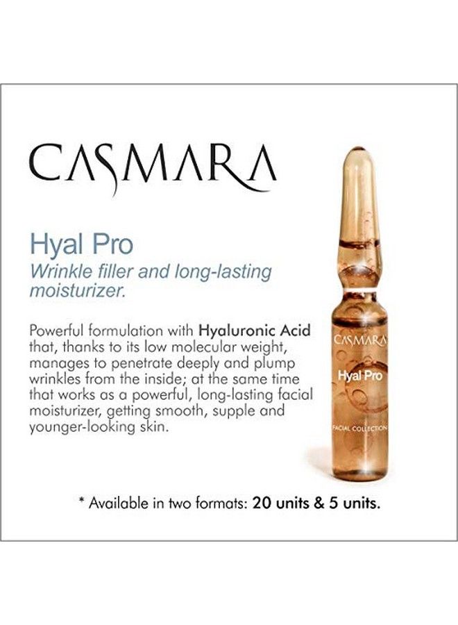 CASMARA مصل الوجه Flash Effect Hyal Pro Ampoules مرطب ومضاد للشيخوخة تركيبة خالية من الزيوت لبشرة ناعمة ومتوهجة وشبابية صنع في إسبانيا علبة من 5 (2.5 مل × 5 قطع) للجنسين - Image 5