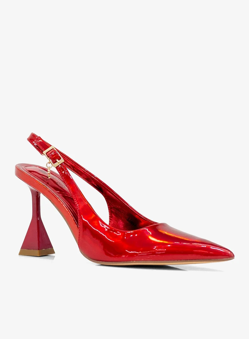 Lamaraparis  Sonia 7cm spool heel sling back pump red for Women | Best Price UAE