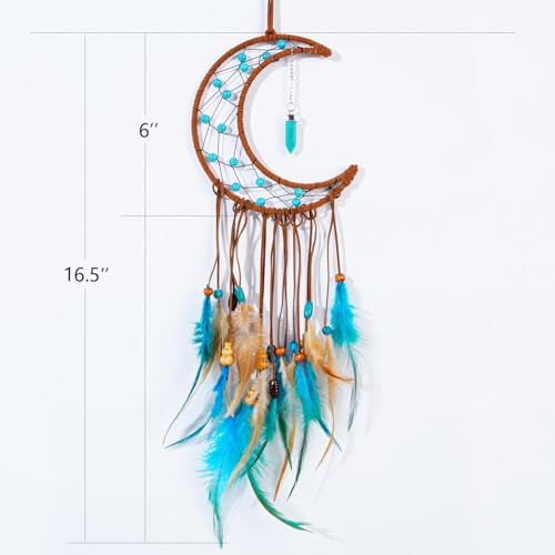 MEXIDAWN 2 Pack DIY Feather Dream Catcher Kits Turquoise Wall Hanging Boho Decor Handmade Dream Catcher for Adults - Image 2