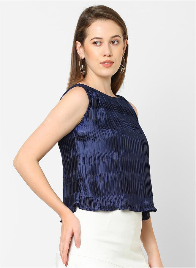 Mish Mish Pleated Boat Neck Top - Image 3
