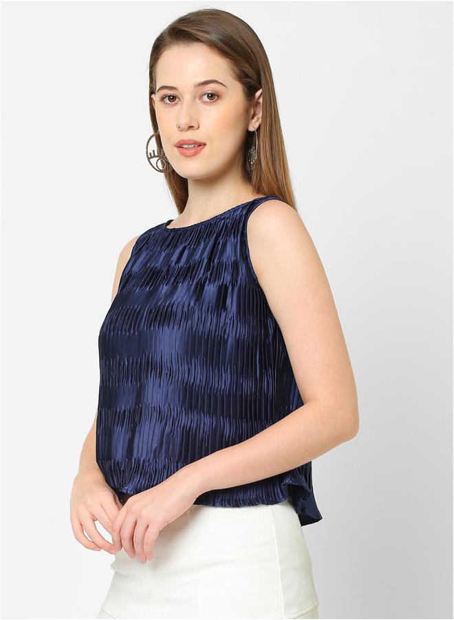 Mish Mish Pleated Boat Neck Top - Image 4