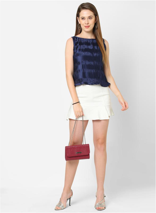 Mish Mish Pleated Boat Neck Top - Image 1