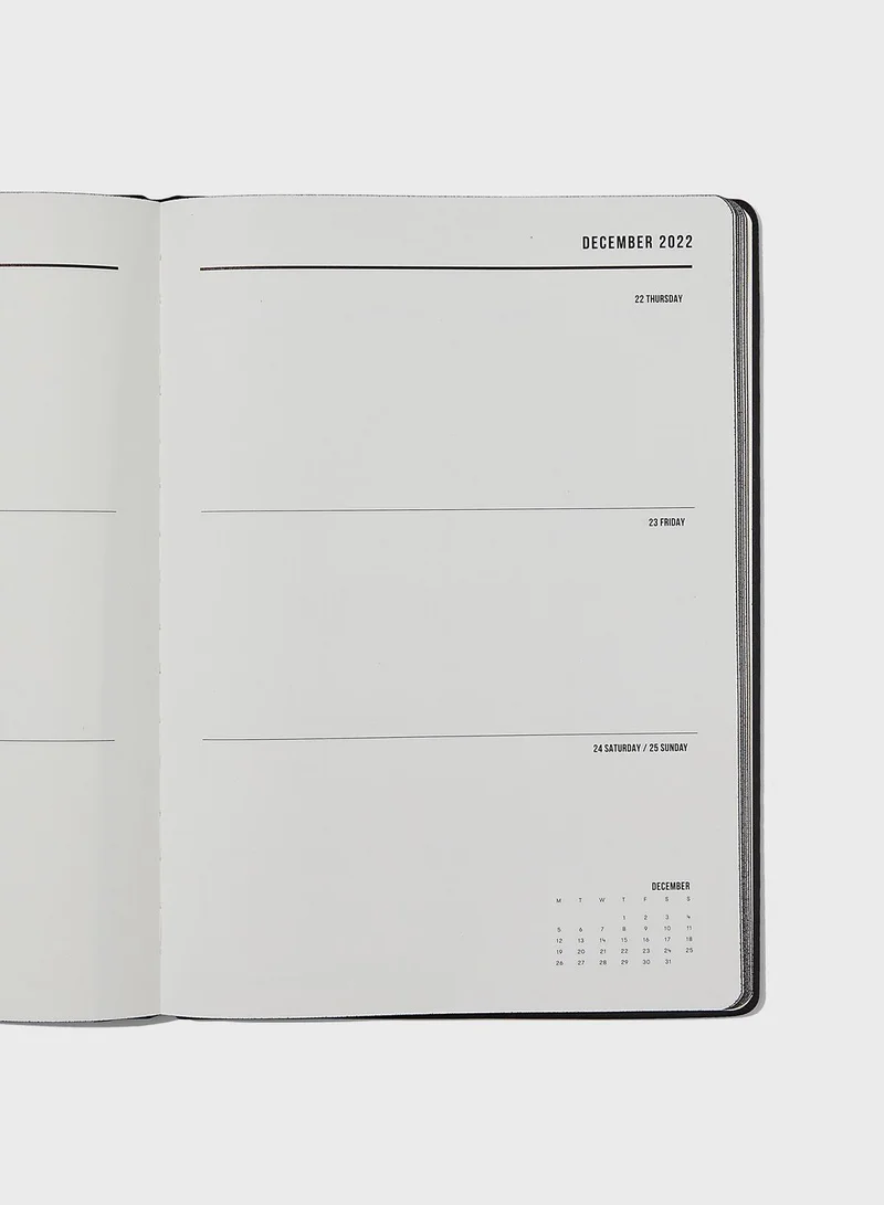 Typo Jet Black 2022 23 A4 Weekly Buffalo Diary