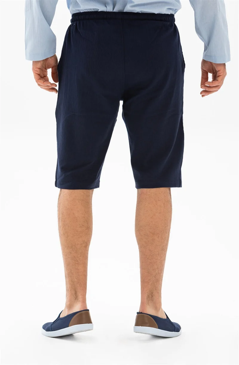 اليش شيل بيزي Şile Cloth Men's Shorts With Pockets Navy Blue Lcvt