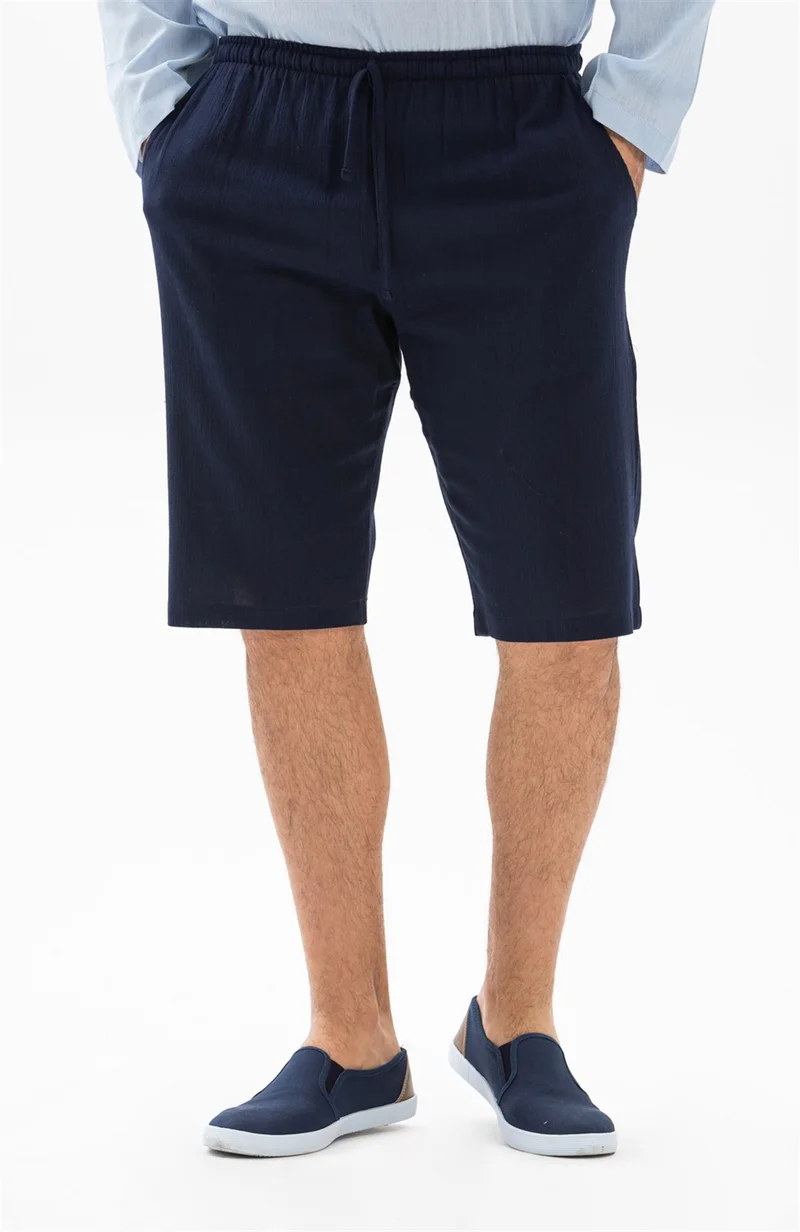 اليش شيل بيزي Şile Cloth Men's Shorts With Pockets Navy Blue Lcvt