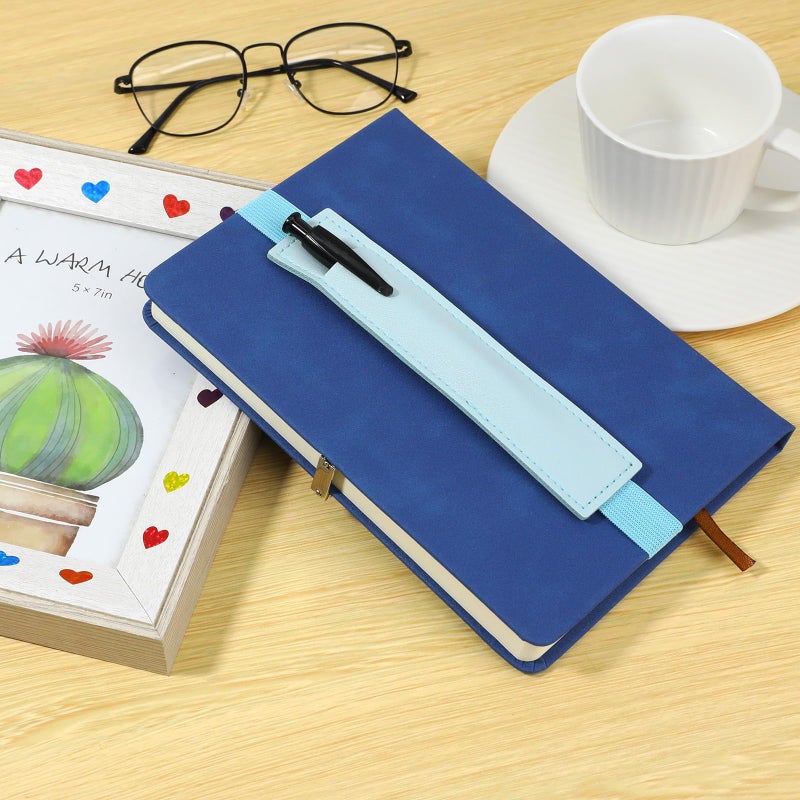 Sliverdew 6 Pcs Adjustable Pen Holder Elastic Band Pencil Pouch Colorful PU Leather Pen Sleeve Journal Pencil Holder for Planners Notebook Binders and Books - Image 2