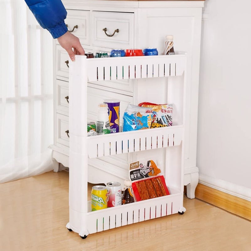JIGVA 3 Layer Plastic Rack Multipurpose Plastic 3 Steps Kitchen Stand Rack Basket Office use Fruits Onion Potato Vegetables and Sabaji Basket Vegetable Stand Multicolour - Image 3