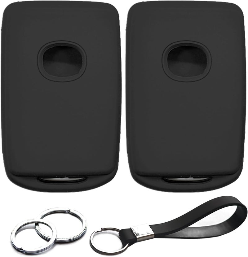 INFIPAR 2pcs Compatible with 2019 2020 Mazda 3 WAZSKE11D01 Smart 4 Buttons Black Silicone FOB Key Case Cover Protector Keyless Remote Holder for Mazda 3 Base GS GT GX i Grand Touring I Sport Sedan Hatchback - Image 1