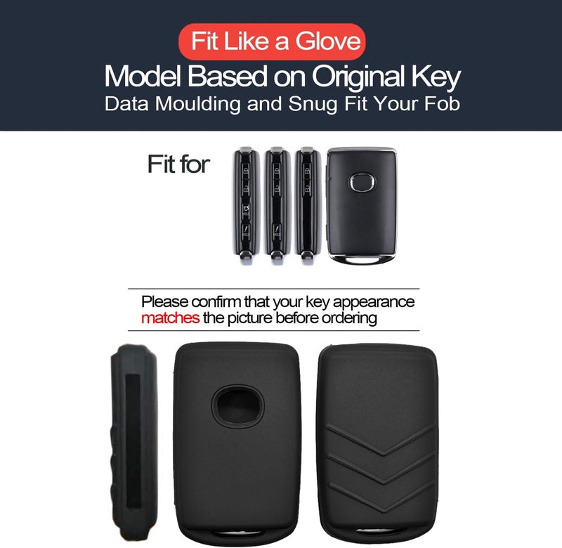 INFIPAR 2pcs Compatible with 2019 2020 Mazda 3 WAZSKE11D01 Smart 4 Buttons Black Silicone FOB Key Case Cover Protector Keyless Remote Holder for Mazda 3 Base GS GT GX i Grand Touring I Sport Sedan Hatchback - Image 2