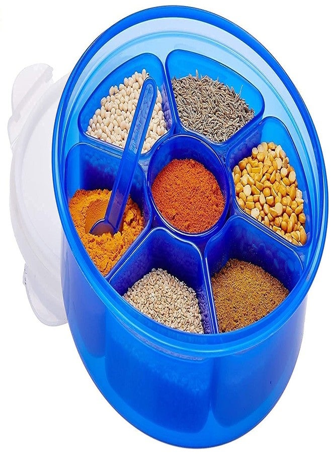 Duodeno Plastic Masala Box (Multicolour, 2.2 Ltr) Pack of 1 Spice Box Set with Spoon for Kitchen - Image 3