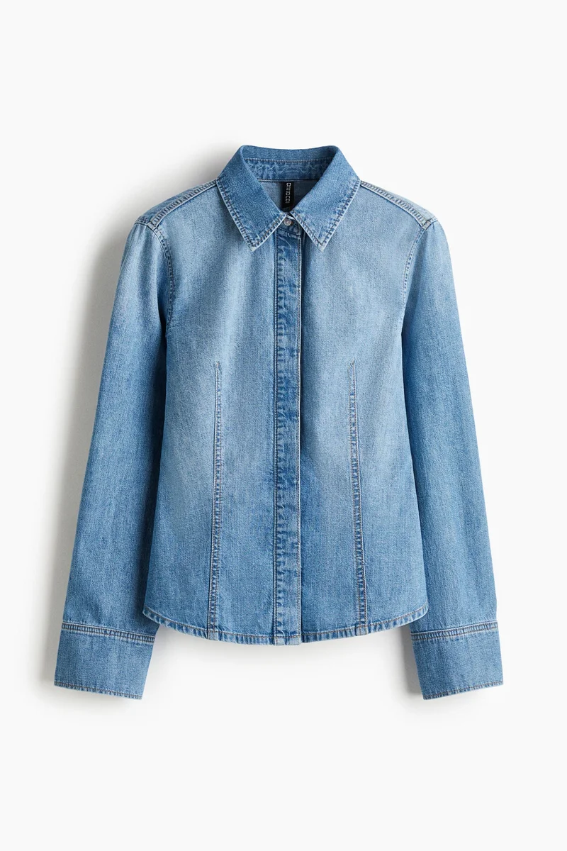 H&M Fitted denim shirt