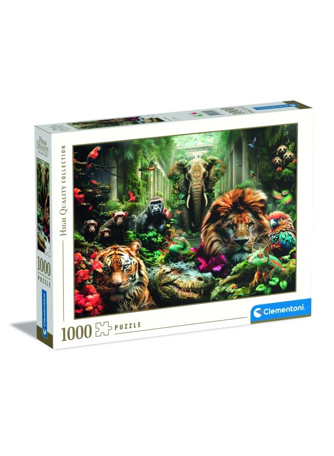 Clementoni Animals Mystic Jungle Puzzle 1000 Pieces for Adults, Ages 14+, Made in Italy Multicoloured 39824 Multicoloured - Image 1