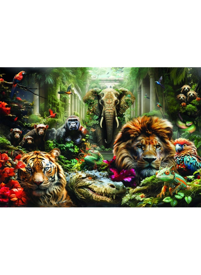 Clementoni Animals Mystic Jungle Puzzle 1000 Pieces for Adults, Ages 14+, Made in Italy Multicoloured 39824 Multicoloured - Image 3
