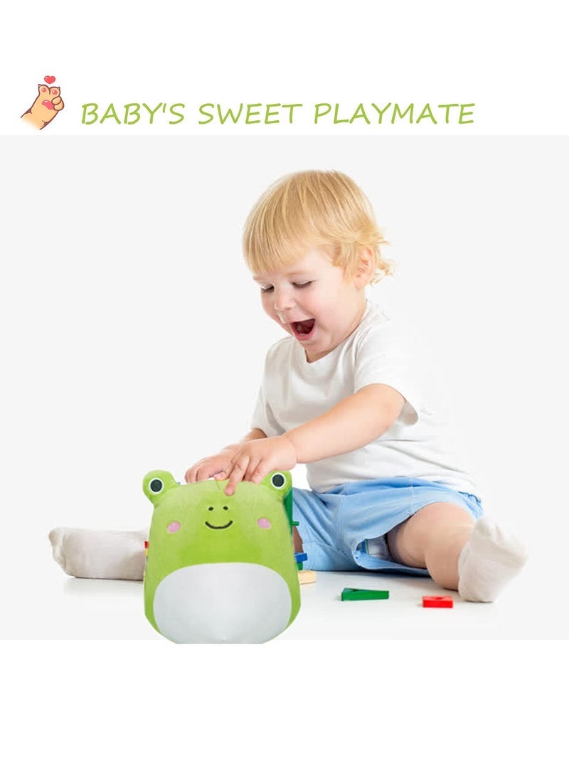 SYOSI Frog Plush Toy, Animals lovely Frog Stuffed Pillow, Super Soft and Comfortable Plush Toy Birthday Decor Suitable for Boys Girls 8 Inch - Image 4