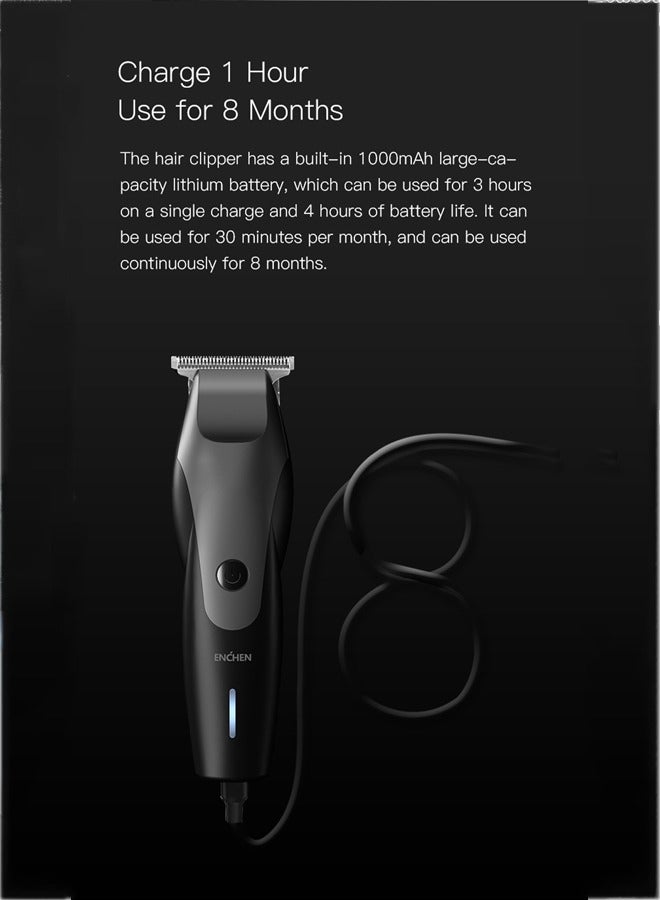 ENCHEN Electric Trimmer Humming Bird Professional 10W Powerful Cordless Men Hair Clippers Rechargeable - Image 5