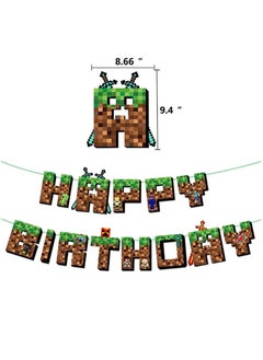 Brain Giggles Brain Giggles Minecraft Theme Birthday Decoration Set - 51pcs  - Image 3