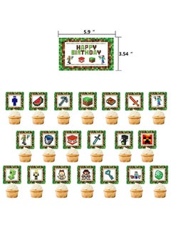 Brain Giggles Brain Giggles Minecraft Theme Birthday Decoration Set - 51pcs  - Image 4