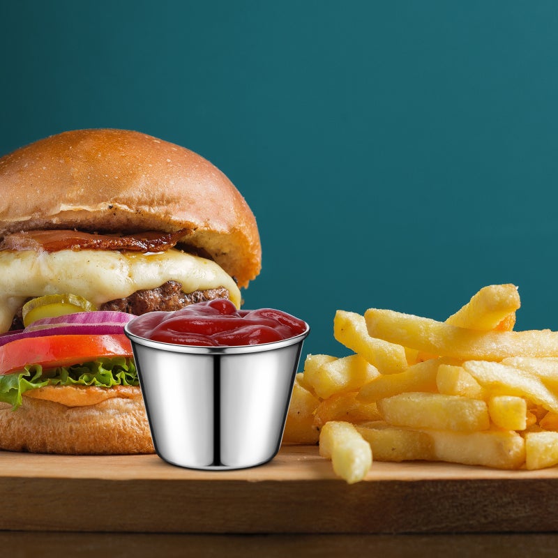 6 Pcs Sauce Cups Stainless Steel Sauce Cup Ketchup Cups Condiment Cups Kitchen Supplies - Image 5