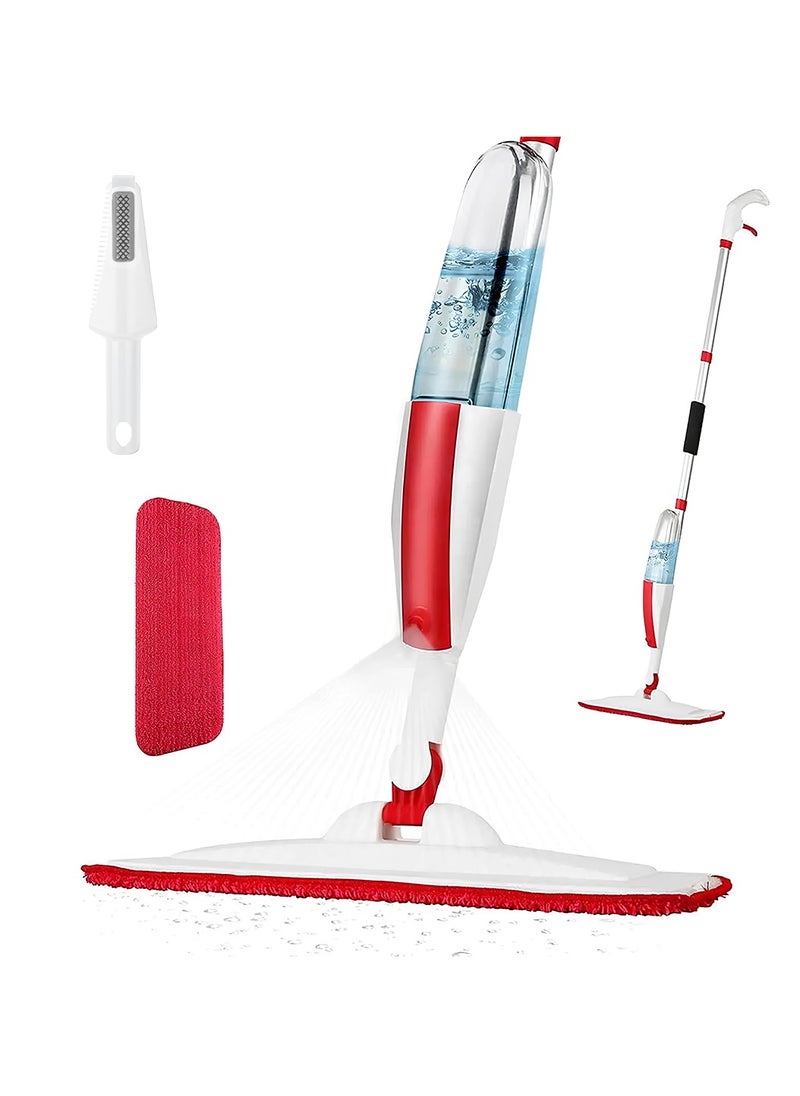 AMROAH 360 Degree Spray Mop Water with 400ml 14oz Refillable Bottle, Microfiber Spraying Mop Easy Used for Dust Cleaning Dry Wet Home Office Floor Wood Hardwood Laminate Ceramic Tiles  - Image 1