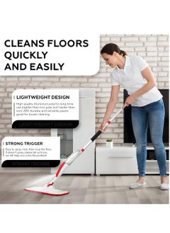AMROAH 360 Degree Spray Mop Water with 400ml 14oz Refillable Bottle, Microfiber Spraying Mop Easy Used for Dust Cleaning Dry Wet Home Office Floor Wood Hardwood Laminate Ceramic Tiles  - Image 5