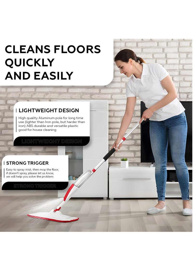 AMROAH 360 Degree Spray Mop Water with 400ml 14oz Refillable Bottle, Microfiber Spraying Mop Easy Used for Dust Cleaning Dry Wet Home Office Floor Wood Hardwood Laminate Ceramic Tiles  - Image 5