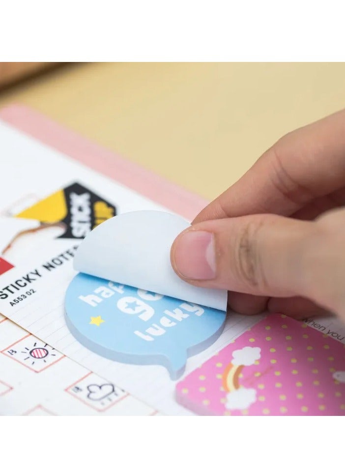 Deli 60 قطعة ملاحظات لاصقة بتصميم مطبوع متعدد الألوان - Image 3