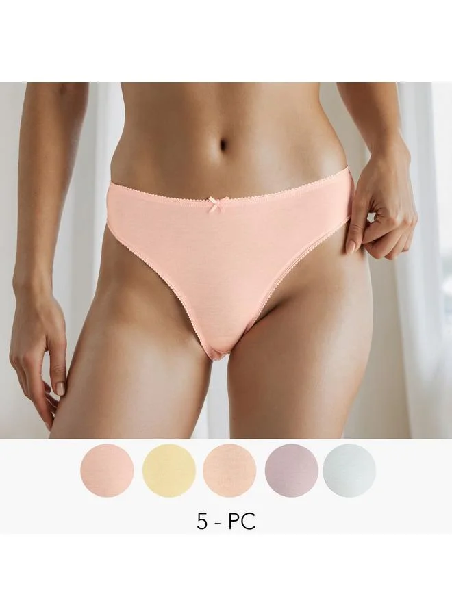 Set of 5 - Bikini Briefs with Bow