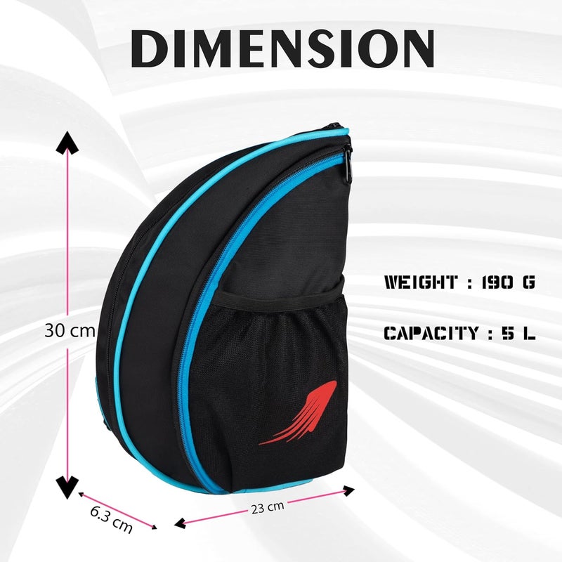 WHACKK Twirl | Unisex Table Tennis Equipment Bag | Tennis Case | Racket Case | TT Bag Cover |Ping Pong Paddle Case|Case Bag Double-Sided |Professional |Bat Protector Pouch |Travel (Black) - Image 2